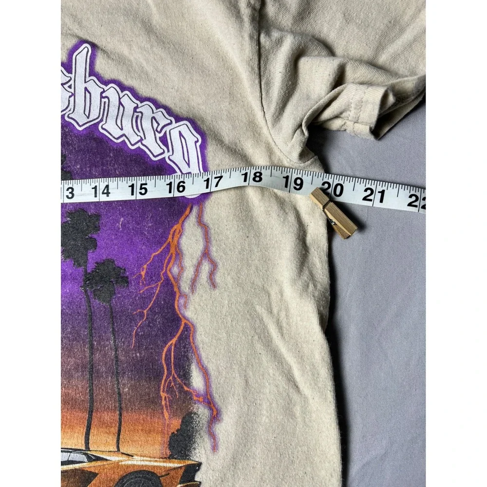 Rod Wave St. Petersburg Florida Graphic T-Shirt Tan Mens Medium Rap Tee Car